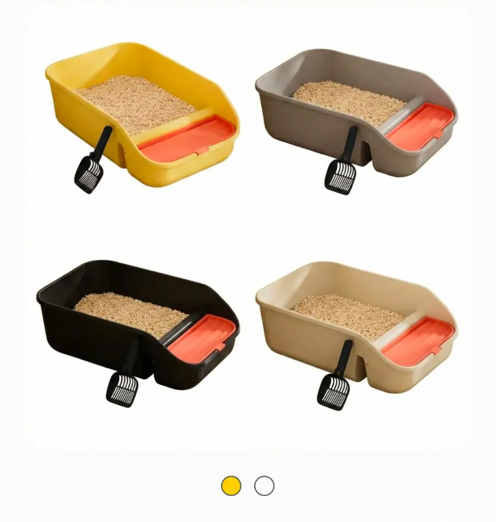 Semi-Closed Cat Litter Pan