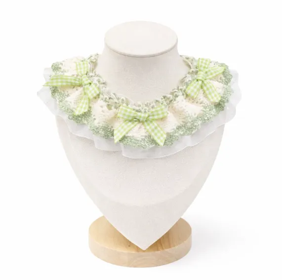 Pastel Bow Frill Pet Neckwear – Mint L (30cm)