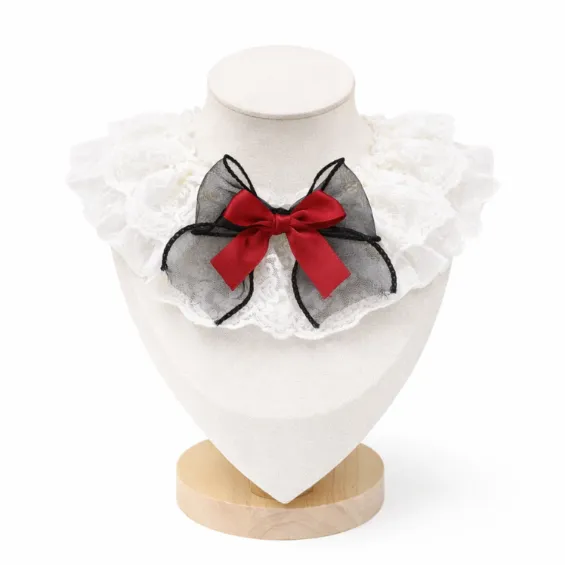 Party Bow Pet Neckwear – Red Grey (S 20cm)