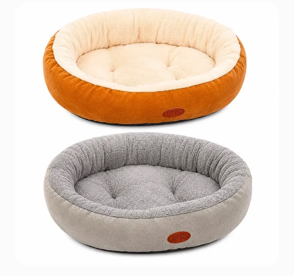 Cozy Arctic Fleece Round Pet Bed – Various Size (S)