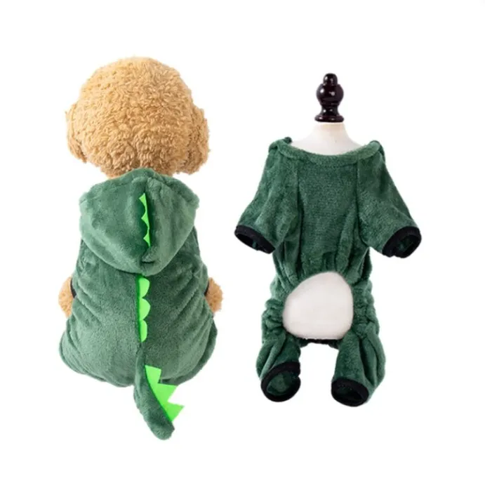 Dinosaur Pet Hoodie Jumpsuit - Various size (XS)